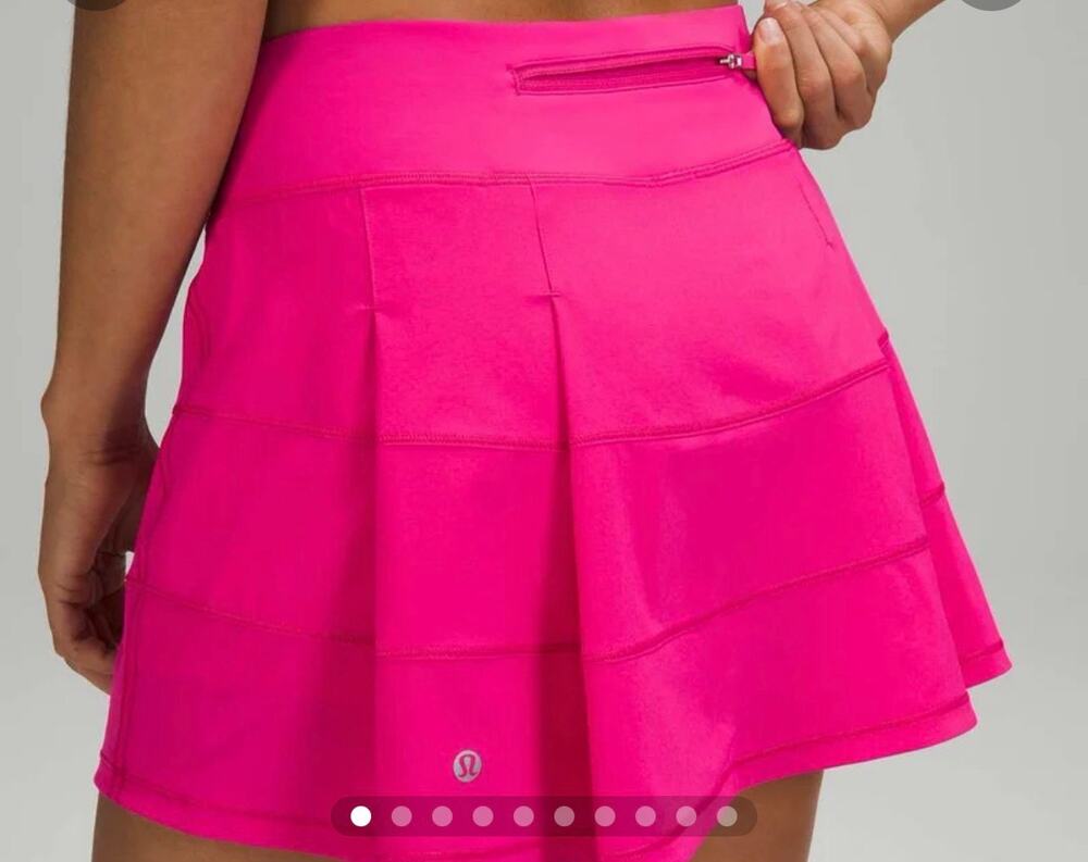 Lululemon Pace Rival Skort Women's Size 4 Tall Hot Pink Mid-Rise Athleisure